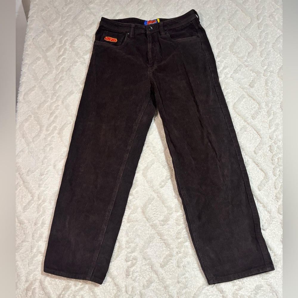 Brown corduroy pants 15inch waist flat